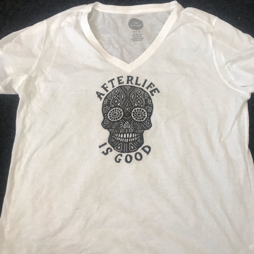 afterlife is good white tshirt